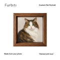 Furbiti custom hand-painted glass pet portrait 10x10cm small size made from pet photo