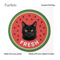 Furbiti custom round pet rug fresh style made from pet photo