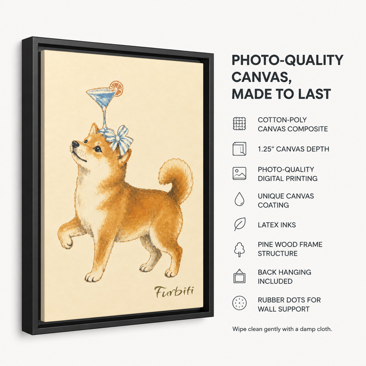 How It Works Martini Dog Custom Pet Canvas Portrait From Photo