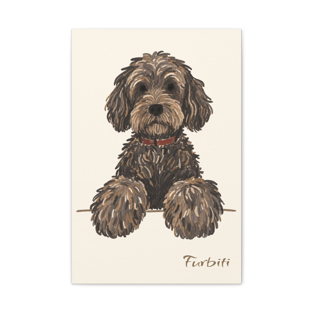 Minimalist Sketch Pet Canvas Portrait Lifestyle Display