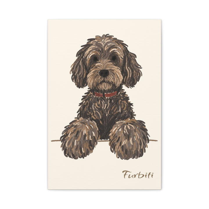 Minimalist Sketch Pet Canvas Portrait Lifestyle Display