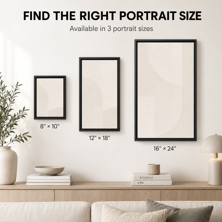 Personalized Pet Canvas Portrait Size Guide For Vertical Wall Art