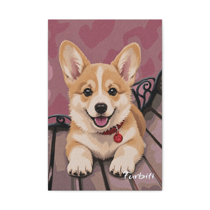 Pink Hearts Pet Canvas Portrait Lifestyle Display