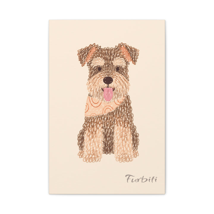 Stretched Classic Terrier Pet Canvas Portrait Product View