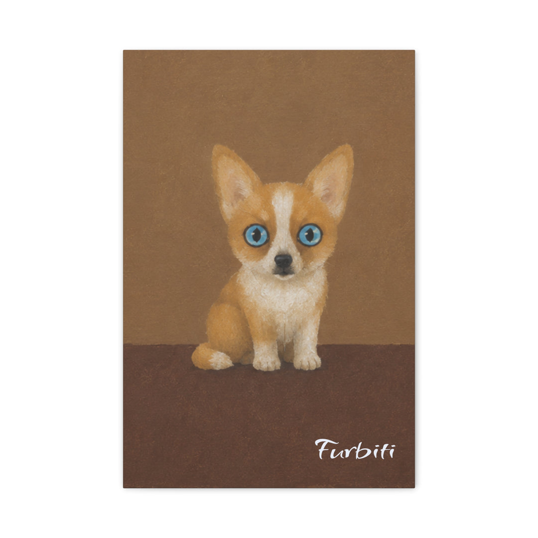 Stretched Cute Kitten Pet Canvas Portrait Product View