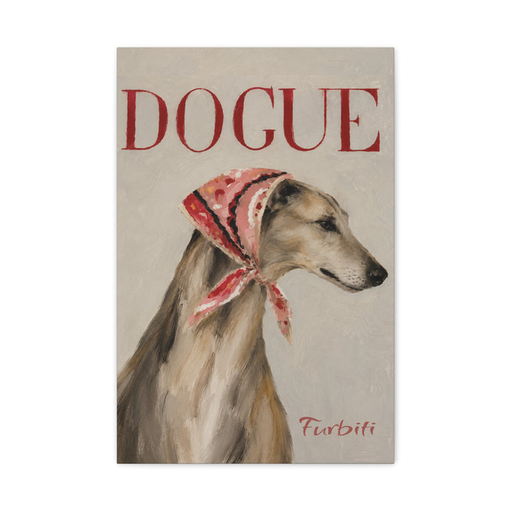 Stretched Dogue Fashion Dog Pet Canvas Portrait Product View