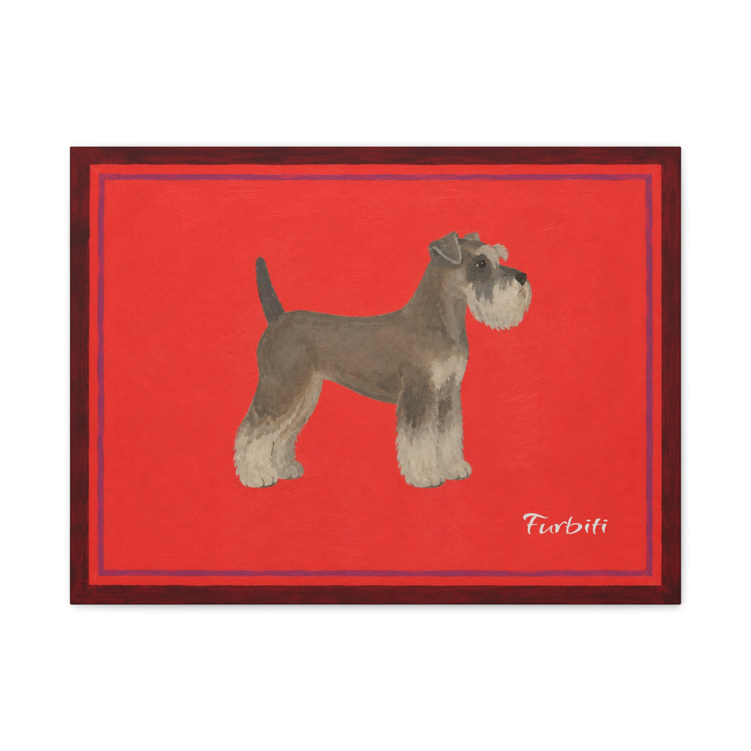 Stretched Red Schnauzer Horizontal Pet Canvas Product View