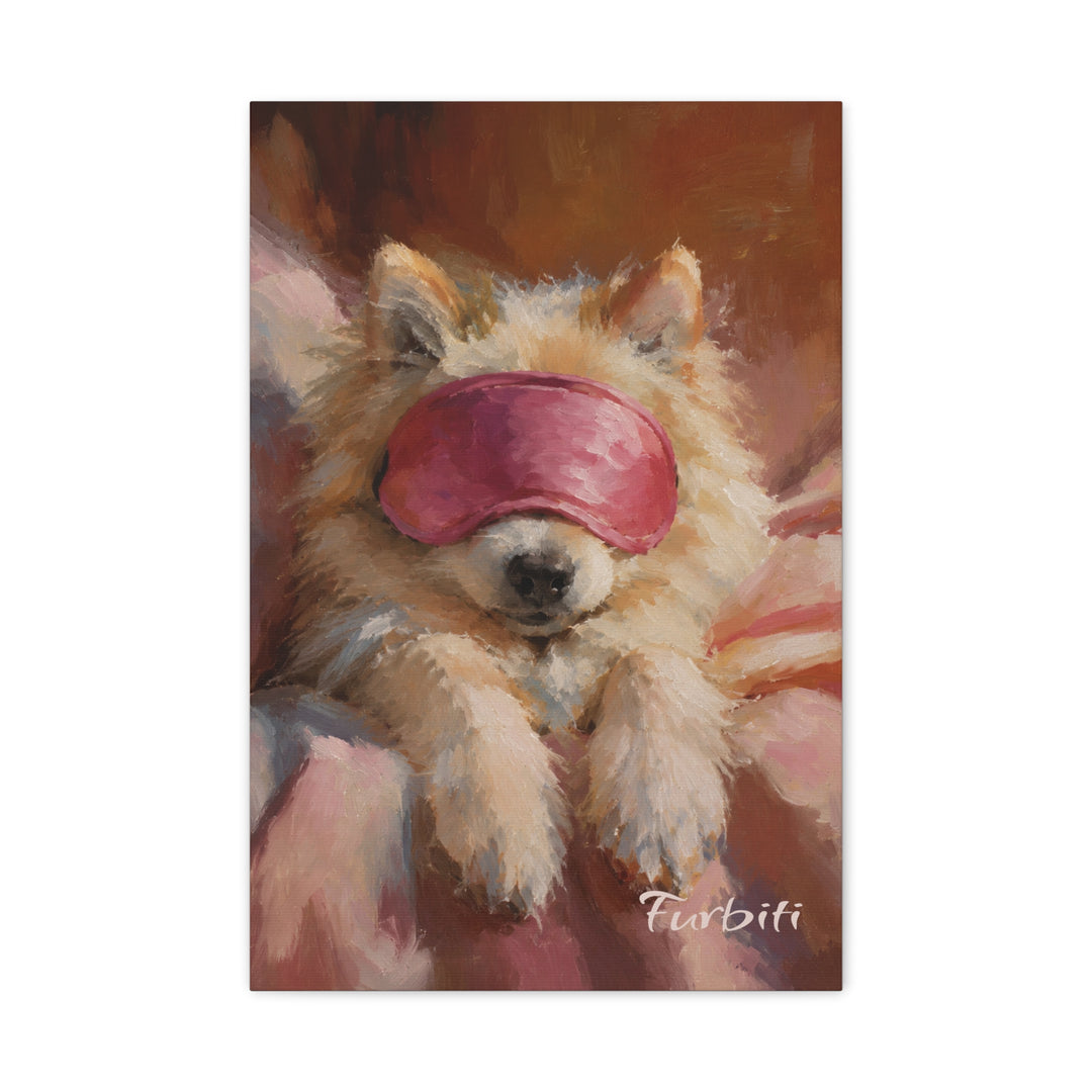 Stretched Sleep Mask Pet Canvas Portrait Product View
