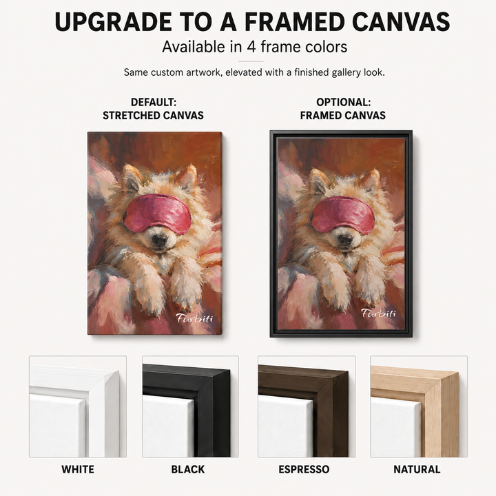 Upgrade To Framed Sleep Mask Custom Pet Canvas Portrait