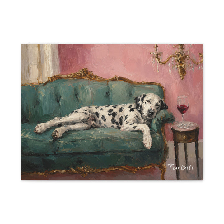 Velvet Sofa Alternate Pet Landscape Pet Portrait Canvas Example